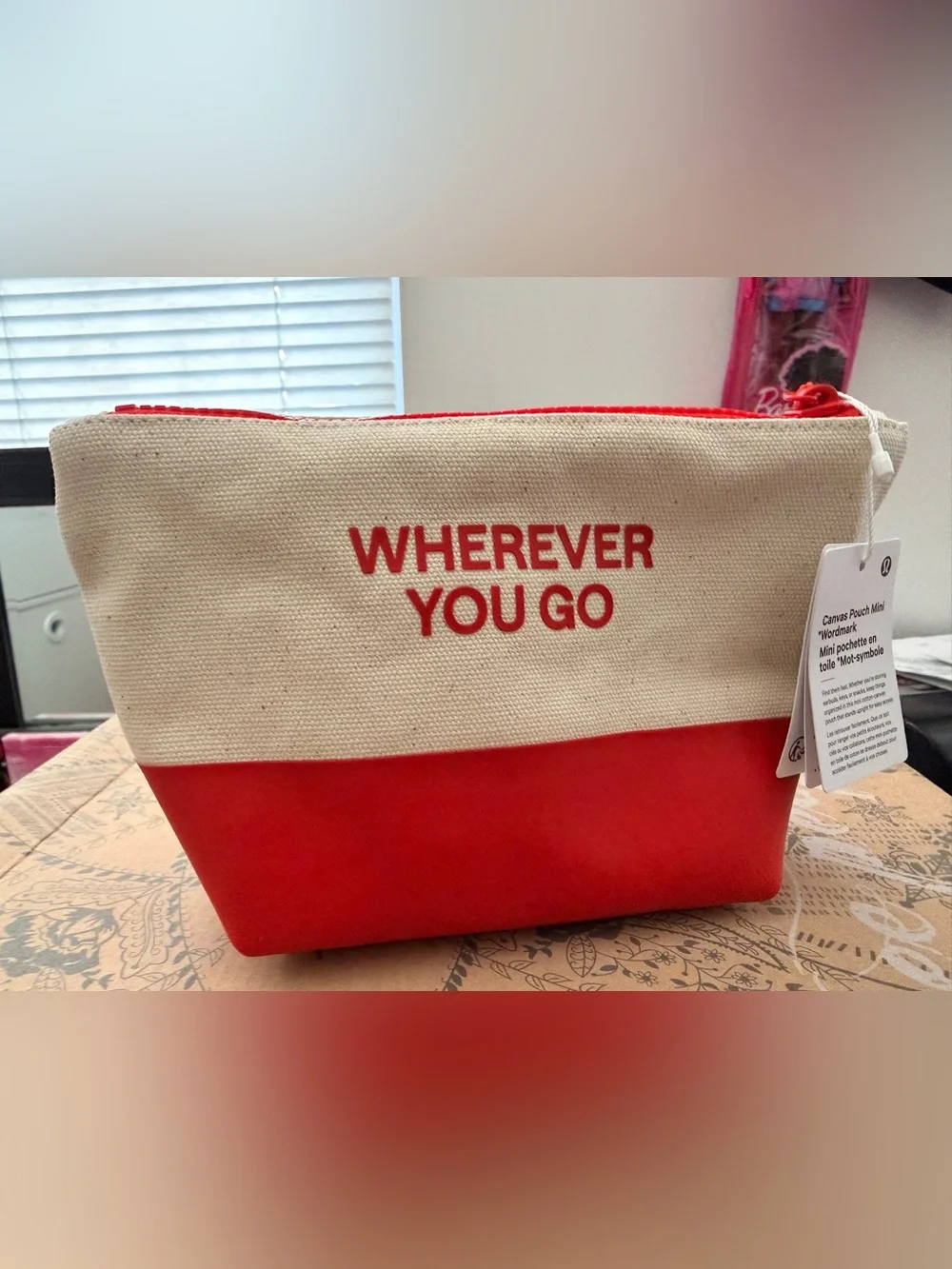Lululemon canvas pouch mini *NWT*